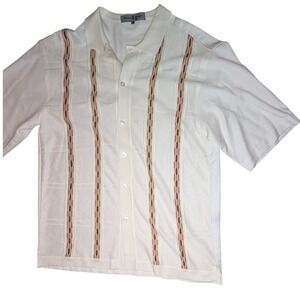 Michael Irvin XL Mens Guayabera Shirt Short Sleeve Button Up Casual